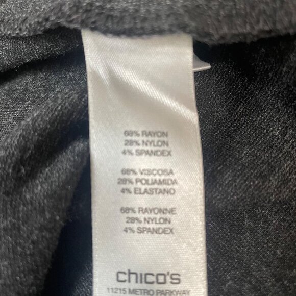 Chico's Women's Black Pull-On Pants Sz 1 Comfy Stretch Casual Sleek Versatile - Picture 6 of 9